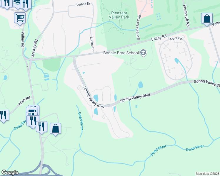 map of restaurants, bars, coffee shops, grocery stores, and more near 335 English Place in Basking Ridge