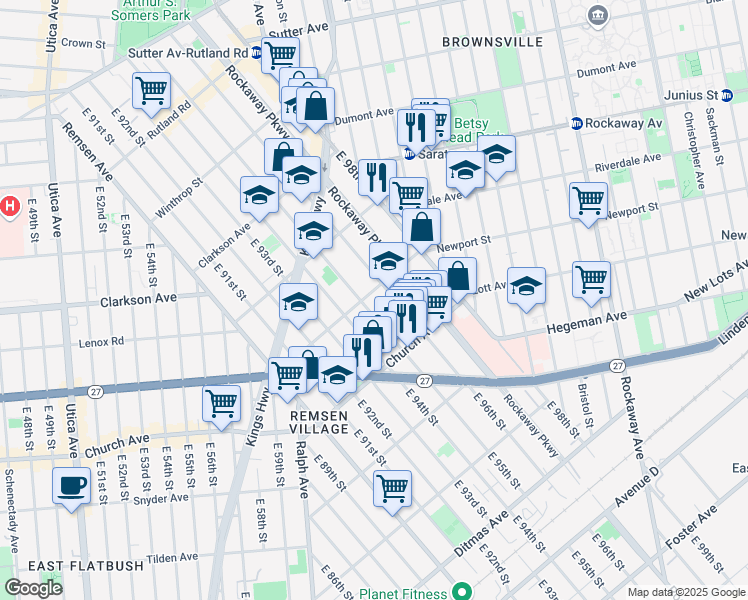 map of restaurants, bars, coffee shops, grocery stores, and more near in Brooklyn