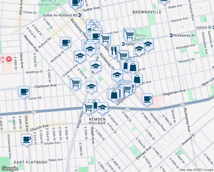 map of restaurants, bars, coffee shops, grocery stores, and more near 1081 Willmohr Street in Brooklyn