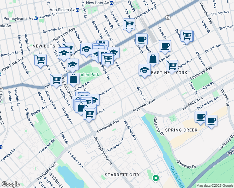 map of restaurants, bars, coffee shops, grocery stores, and more near in Brooklyn