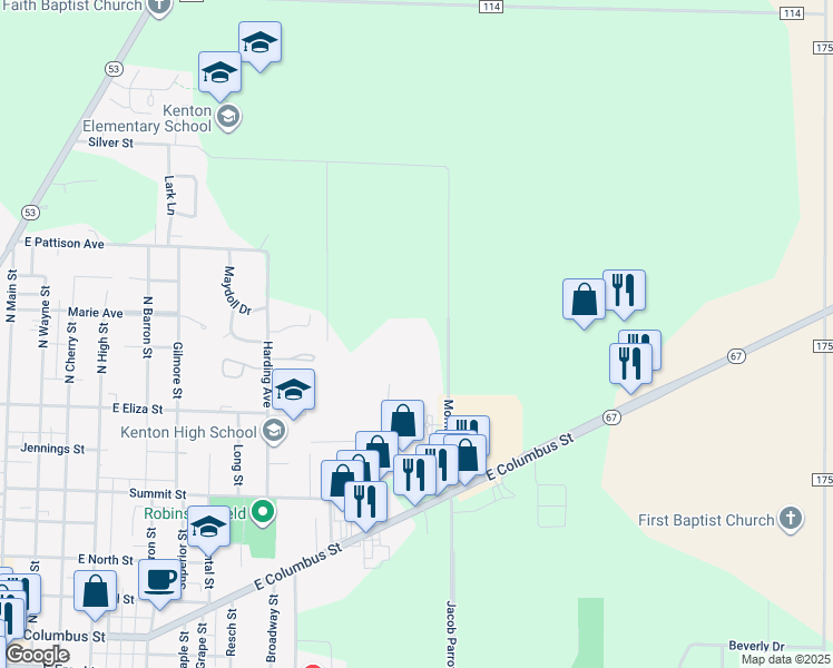 map of restaurants, bars, coffee shops, grocery stores, and more near 815 Morningside Drive in Kenton