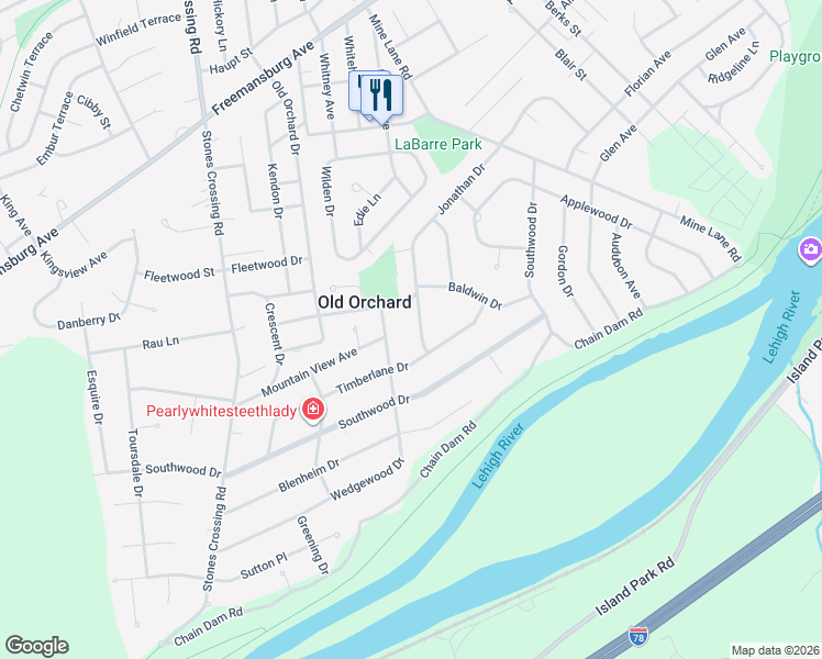 map of restaurants, bars, coffee shops, grocery stores, and more near 2 Wedgewood Drive in Easton