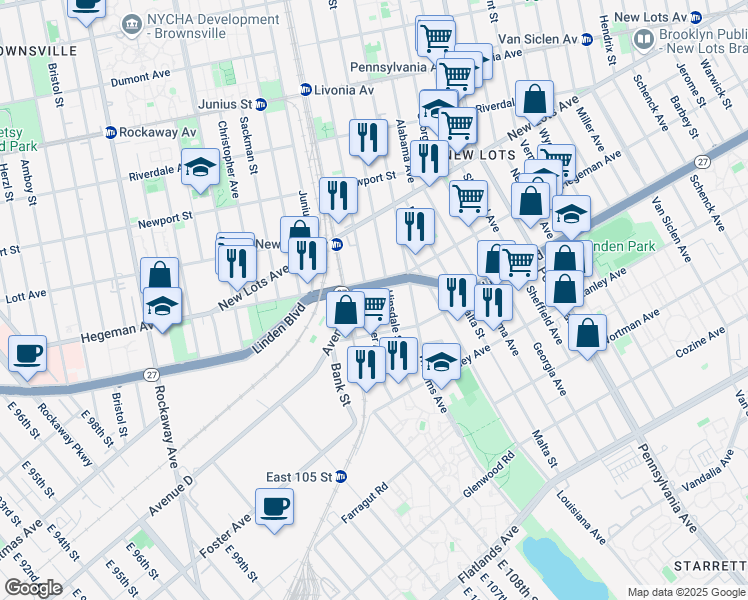 map of restaurants, bars, coffee shops, grocery stores, and more near in Brooklyn