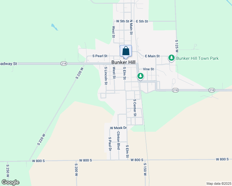 map of restaurants, bars, coffee shops, grocery stores, and more near 180 West Washington Street in Bunker Hill
