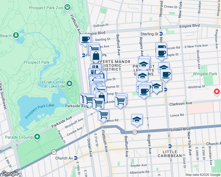 map of restaurants, bars, coffee shops, grocery stores, and more near 60 Hawthorne Street in Brooklyn