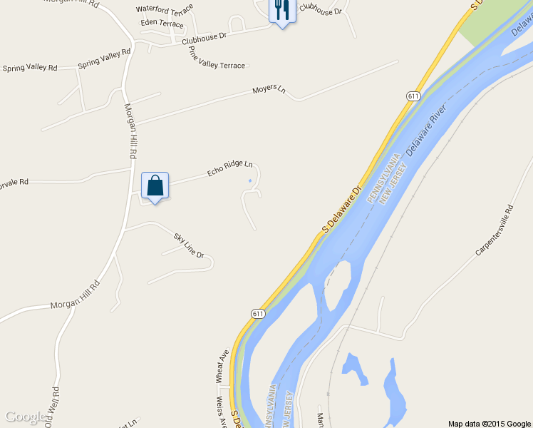 map of restaurants, bars, coffee shops, grocery stores, and more near 295 Echo Ridge Lane in Easton