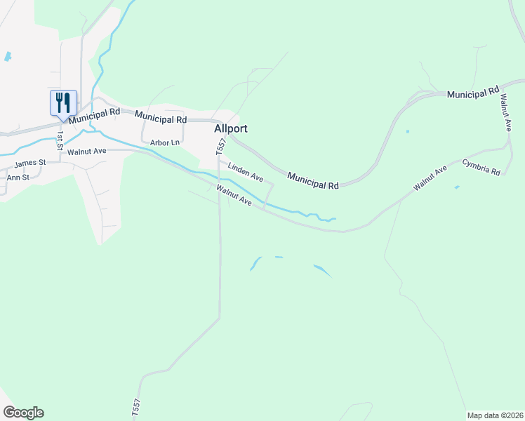 map of restaurants, bars, coffee shops, grocery stores, and more near 362 Walnut Ave in Northern Cambria