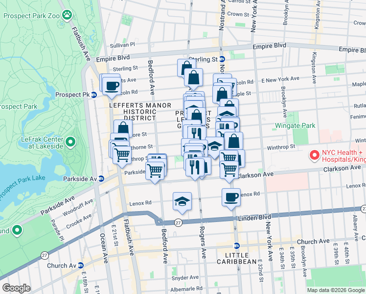 map of restaurants, bars, coffee shops, grocery stores, and more near 182 Hawthorne Street in Brooklyn