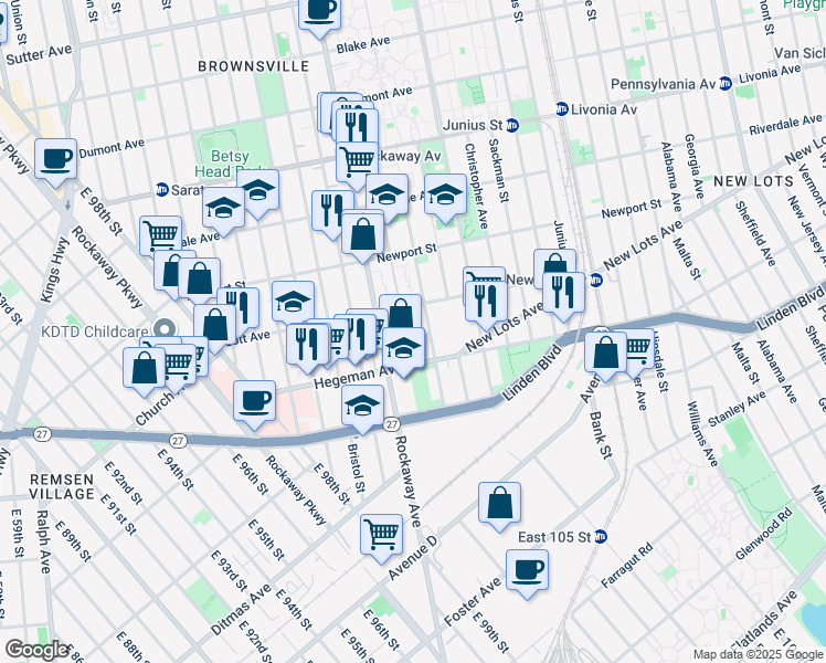 map of restaurants, bars, coffee shops, grocery stores, and more near in Brooklyn