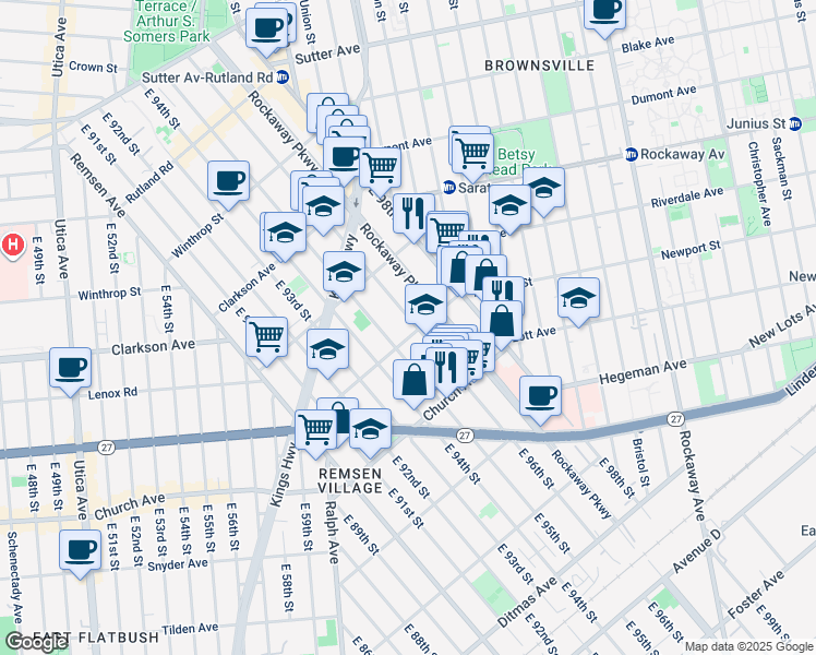 map of restaurants, bars, coffee shops, grocery stores, and more near in Brooklyn