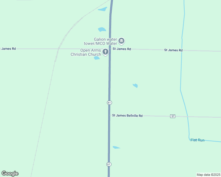 map of restaurants, bars, coffee shops, grocery stores, and more near 8251 Ohio 61 in Galion