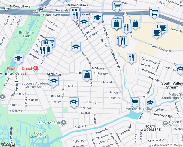 map of restaurants, bars, coffee shops, grocery stores, and more near in Queens