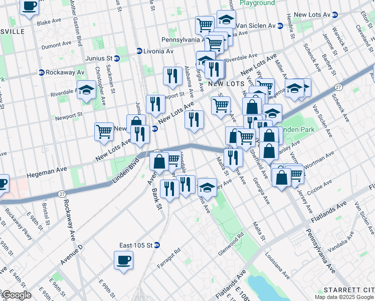 map of restaurants, bars, coffee shops, grocery stores, and more near in Brooklyn