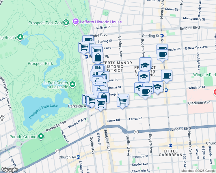 map of restaurants, bars, coffee shops, grocery stores, and more near 37 Hawthorne Street in Brooklyn