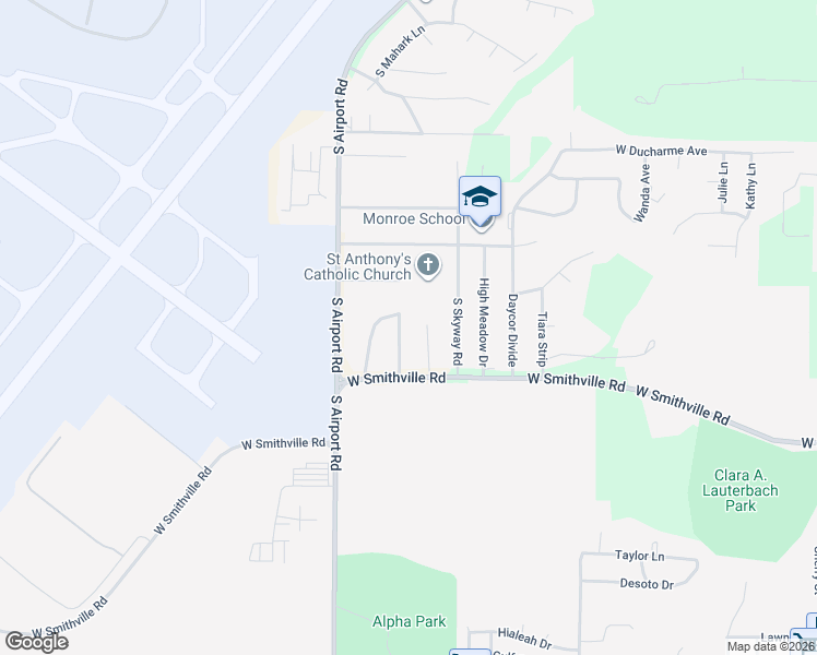 map of restaurants, bars, coffee shops, grocery stores, and more near 2702 S Aerial Dr in Peoria