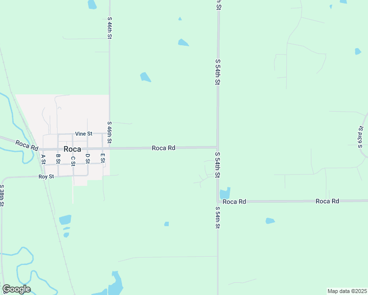 map of restaurants, bars, coffee shops, grocery stores, and more near Roca Road in Roca
