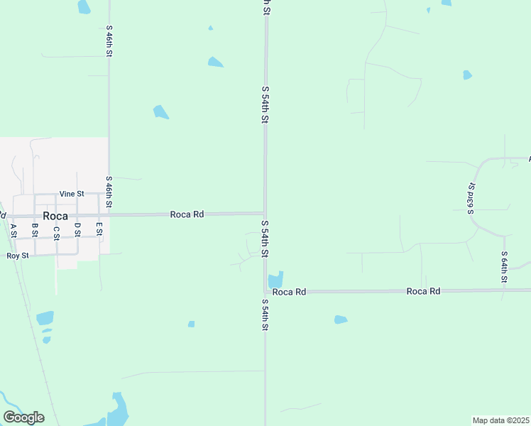 map of restaurants, bars, coffee shops, grocery stores, and more near Roca Road in Roca