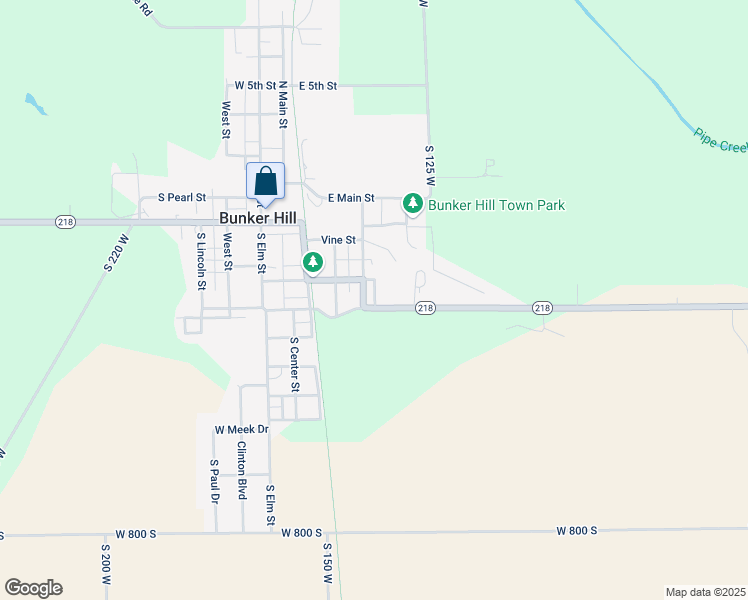 map of restaurants, bars, coffee shops, grocery stores, and more near 314 East Washington Street in Bunker Hill