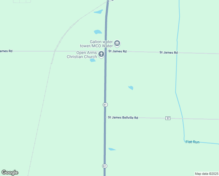 map of restaurants, bars, coffee shops, grocery stores, and more near 8251 Ohio 61 in Galion