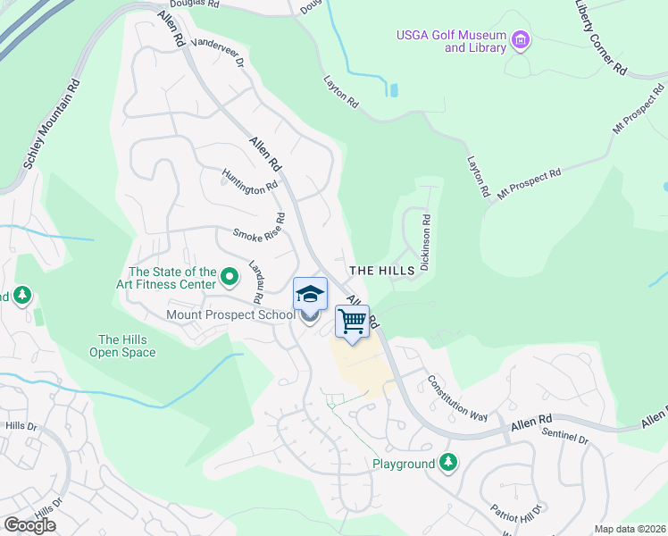 map of restaurants, bars, coffee shops, grocery stores, and more near 2 Hadley Court in Basking Ridge