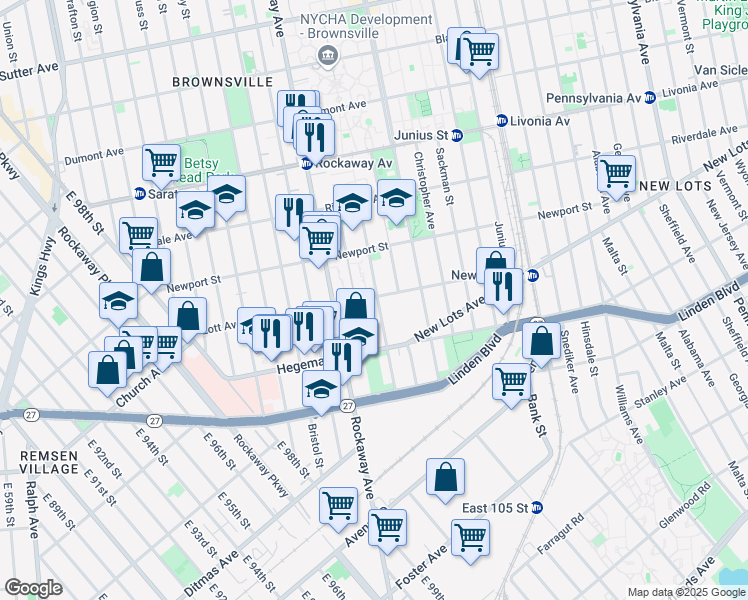 map of restaurants, bars, coffee shops, grocery stores, and more near in Brooklyn