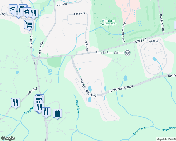 map of restaurants, bars, coffee shops, grocery stores, and more near 162 Woodward Lane in Basking Ridge