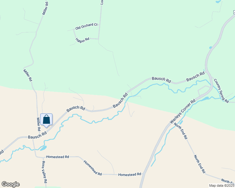 map of restaurants, bars, coffee shops, grocery stores, and more near 7273 Bausch Road in New Tripoli