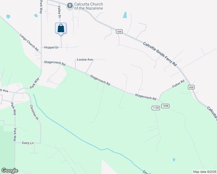 map of restaurants, bars, coffee shops, grocery stores, and more near 50569 Township Highway 1048 in Calcutta