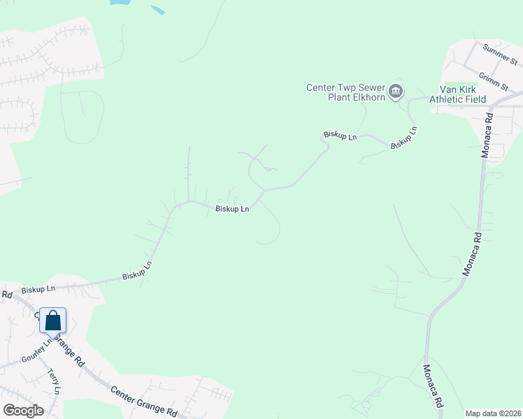 map of restaurants, bars, coffee shops, grocery stores, and more near 313 Biskup Lane in Monaca