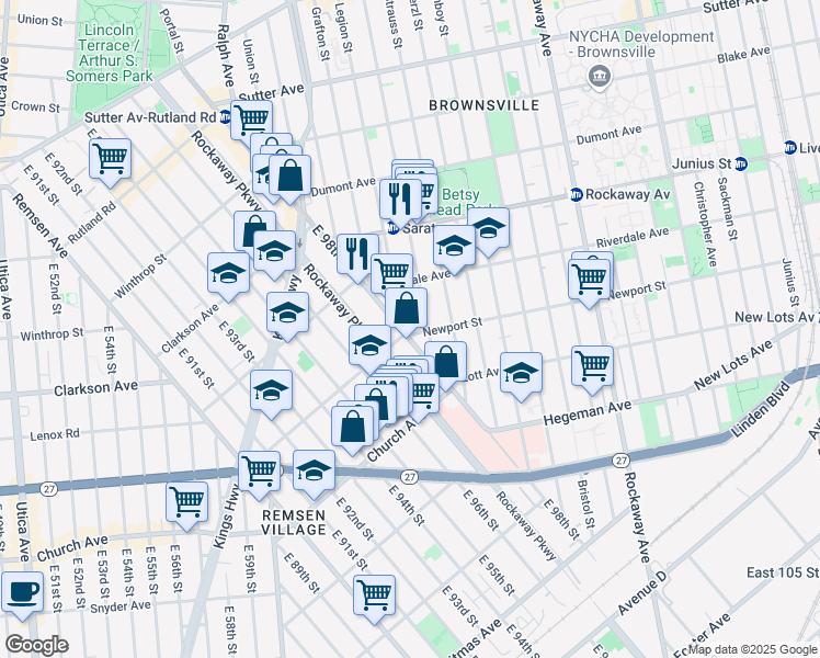 map of restaurants, bars, coffee shops, grocery stores, and more near in Brooklyn