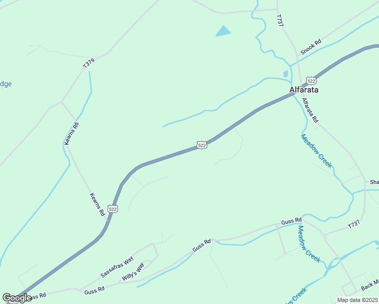map of restaurants, bars, coffee shops, grocery stores, and more near U.S. 522 in Lewistown