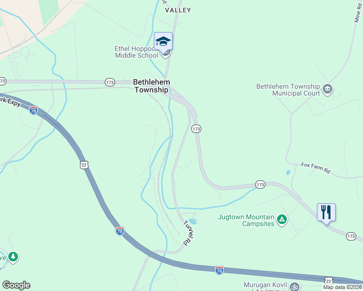 map of restaurants, bars, coffee shops, grocery stores, and more near 320 Tunnel Road in Asbury