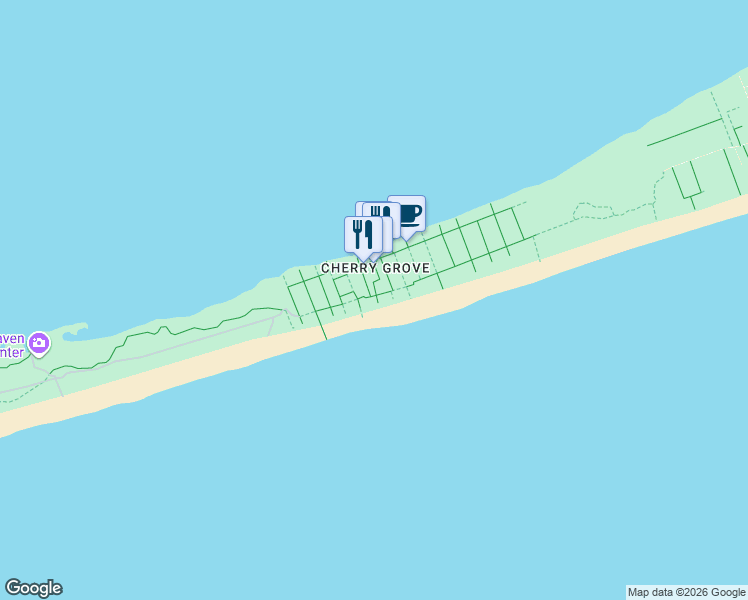 map of restaurants, bars, coffee shops, grocery stores, and more near 188 Holly Walk in Fire Island