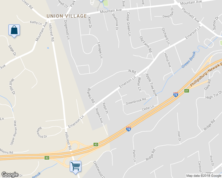 map of restaurants, bars, coffee shops, grocery stores, and more near 373 Emerson Lane in Berkeley Heights