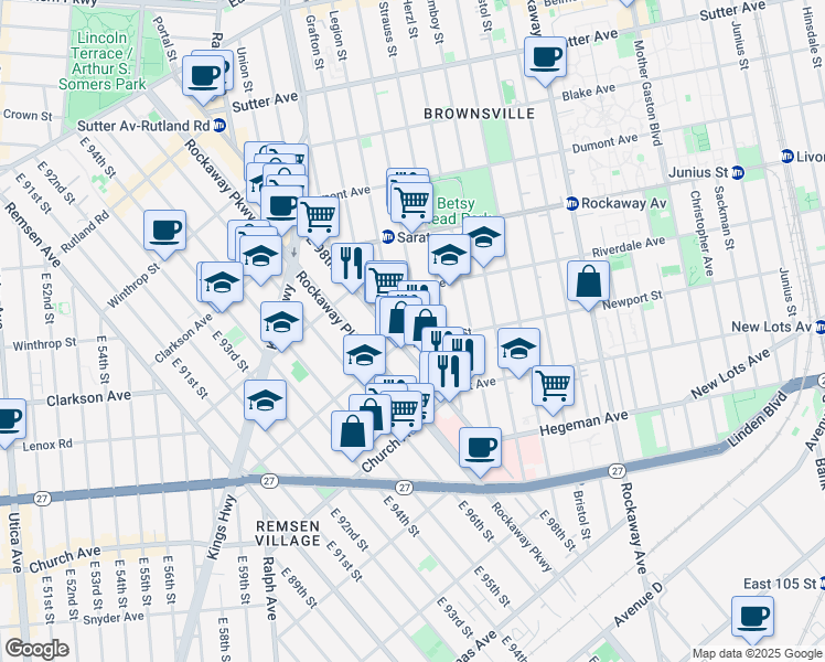 map of restaurants, bars, coffee shops, grocery stores, and more near in Brooklyn