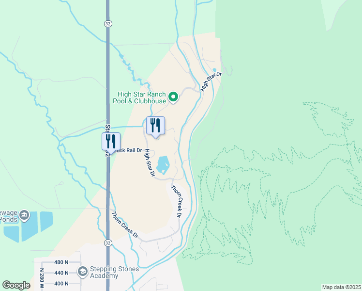 map of restaurants, bars, coffee shops, grocery stores, and more near 1090 Cabin Way in Kamas