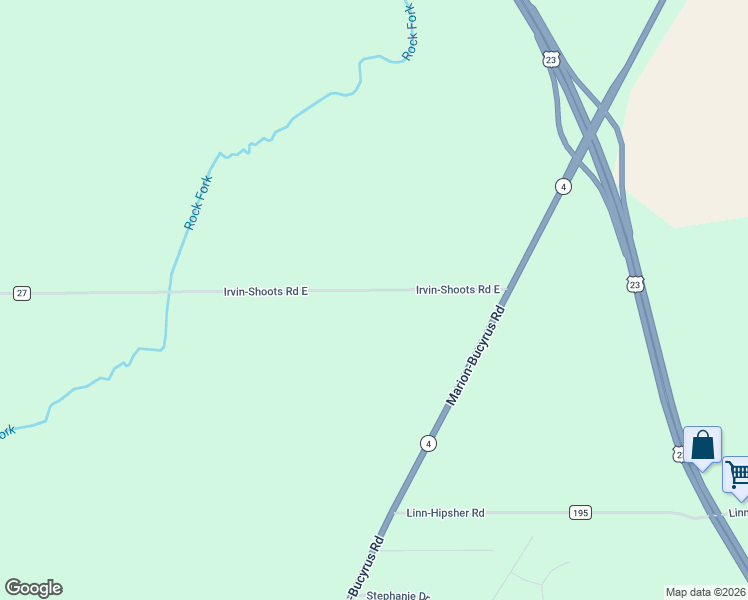 map of restaurants, bars, coffee shops, grocery stores, and more near 815 Irvin-Shoots Road East in Marion
