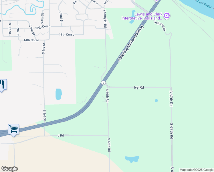 map of restaurants, bars, coffee shops, grocery stores, and more near 135 South 66th Road in Nebraska City