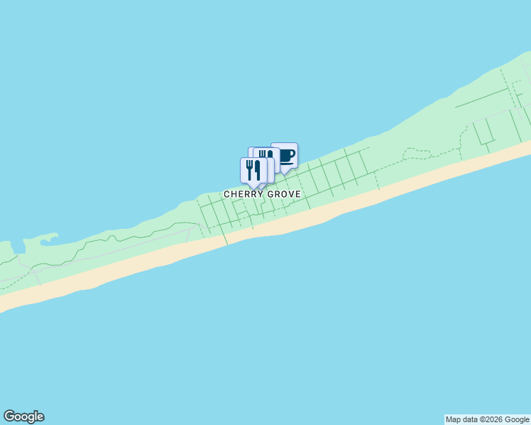 map of restaurants, bars, coffee shops, grocery stores, and more near 188 Holly Walk in Fire Island