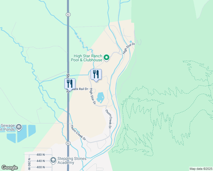 map of restaurants, bars, coffee shops, grocery stores, and more near 1099 Cabin Way in Kamas