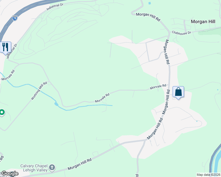 map of restaurants, bars, coffee shops, grocery stores, and more near 455 Morvale Rd in Easton