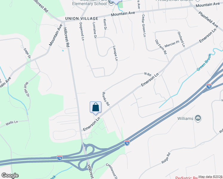 map of restaurants, bars, coffee shops, grocery stores, and more near 40 Branko Road in Berkeley Heights