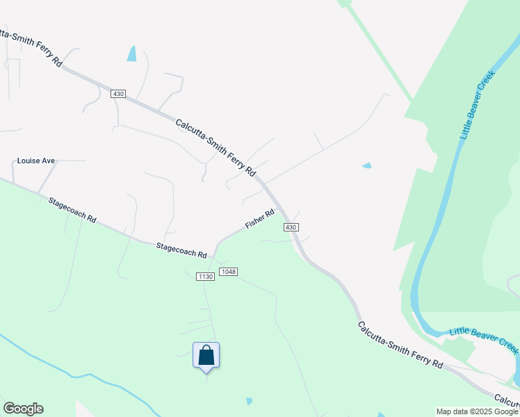 map of restaurants, bars, coffee shops, grocery stores, and more near 16092 Fisher Road in East Liverpool