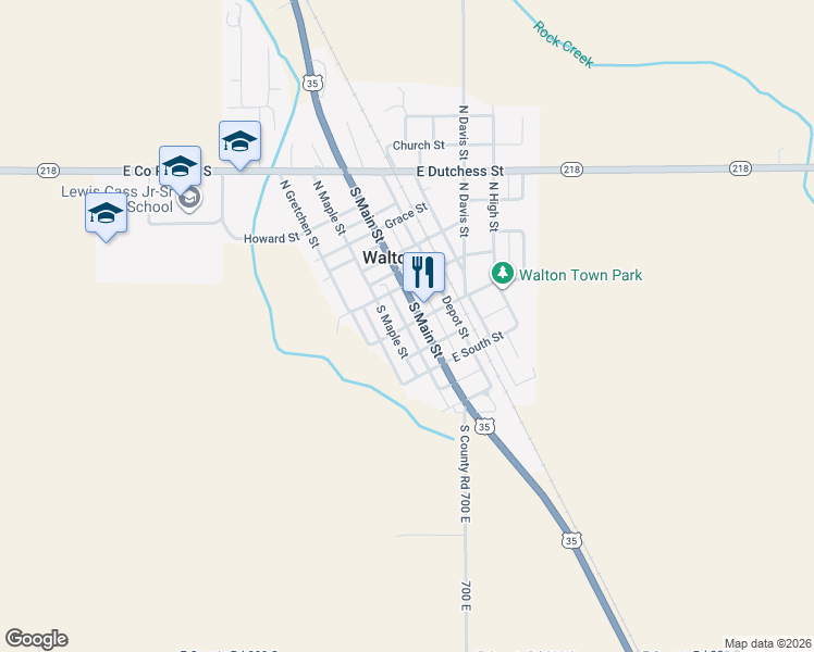 map of restaurants, bars, coffee shops, grocery stores, and more near 151 Broadway Street in Walton