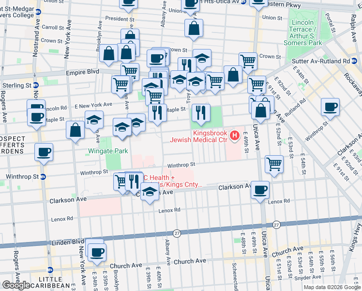 map of restaurants, bars, coffee shops, grocery stores, and more near 675 Hawthorne Street in Brooklyn