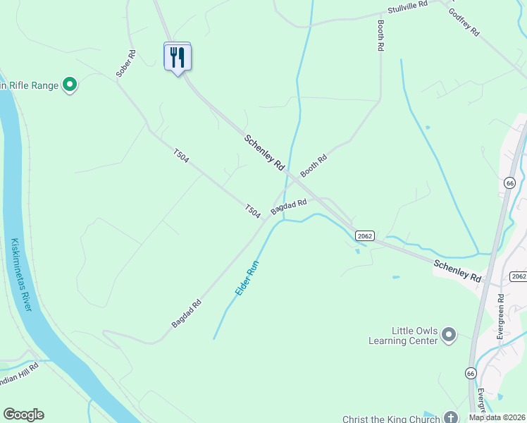 map of restaurants, bars, coffee shops, grocery stores, and more near 103 Booth Road in Leechburg