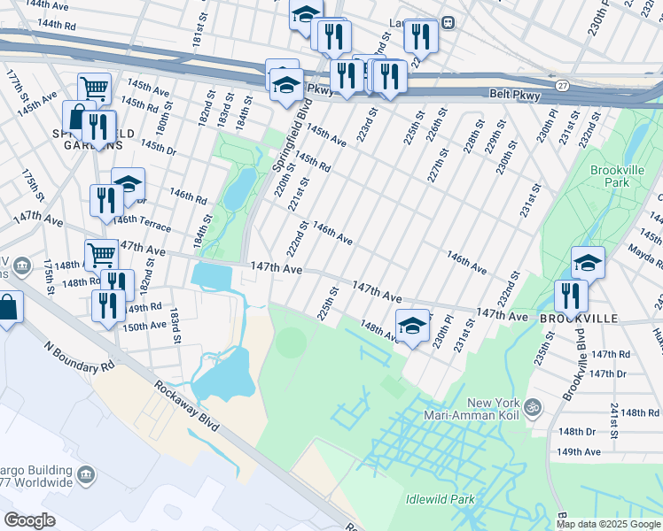 map of restaurants, bars, coffee shops, grocery stores, and more near in Queens