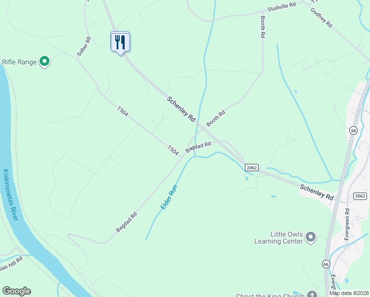map of restaurants, bars, coffee shops, grocery stores, and more near 103 Booth Road in Leechburg