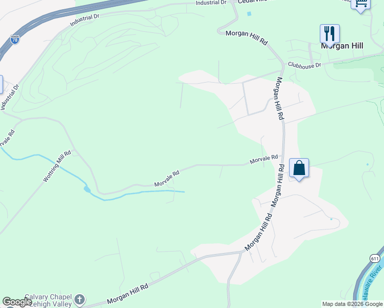 map of restaurants, bars, coffee shops, grocery stores, and more near 365 Morvale Road in Easton