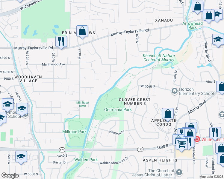map of restaurants, bars, coffee shops, grocery stores, and more near in Taylorsville